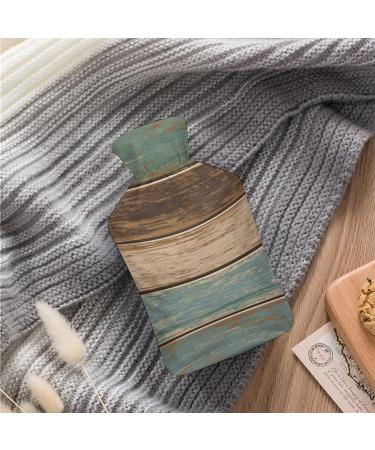 Buy Wood Texture Hot Water Bottle with Lid - Rubber Hot Water Bag for Pain Relief Cramps Foot Warmer & Therapy - Buy Online on GoSupps.com