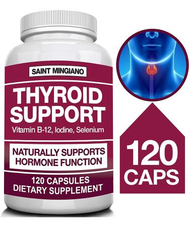 Thyroid Support Supplement with Iodine - 120 Capsules for Body Mass, Energy, and Focus - 14 Natural Vitamins - Buy Online on GoSupps.com