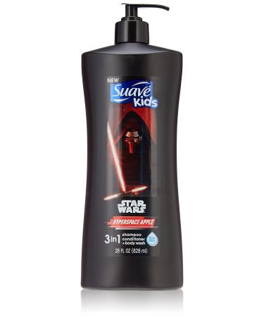 Suave Kids 3 In 1: Shampoo + Conditioner+ Body Wash Star Wars Kylo Ren Hyperspace Apple 28 Ounce