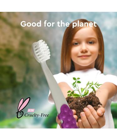 RADIUS Totz Plus Kids Toothbrush - BPA Free, ADA Accepted, Silky Soft for Delicate Teeth & Gums - Pack of 3 Assorted Colors - Buy Online on GoSupps.com