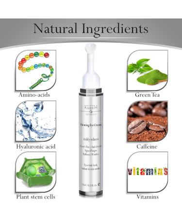 2 Pack Eye Cream Serum with Hyaluronic Acid, Vitamin E, and Caffeine - Anti Aging Complex for Dark Circles, Puffiness, and Wrinkles - Men & Women - Buy Online on GoSupps.com