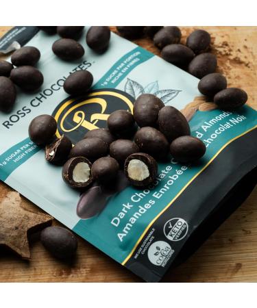 Ross No Sugar Added Dark Chocolate Covered Almonds: Premium Sugar Free Candy for Diabetics Indulge in Zero Sugar Keto Friendly Chocolate Joy! - Buy Online on GoSupps.com