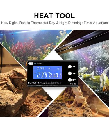 CUSROS PID Day Night Thermostat Dimming Timer Temp Controller Dimmer Digital LED Reptile Thermostat Plug Socket for Heat Lamp Heaters for Snake Lizard Tortoise Vivarium Terrarium Aquarium - Buy Online on GoSupps.com