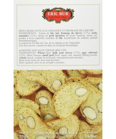 ERIC BUR Mini Croquants aux Amandes/Fromage de Ch vre 75 g - Lot de 5 - Buy Online on GoSupps.com
