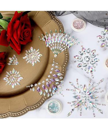Halloween Jewels Tattoo Body Gems & Chunky Holographic Glitter Crystals - Vivid Style for Rave Festival Makeup | 8 Pieces + 6 Boxes - Buy Online on GoSupps.com