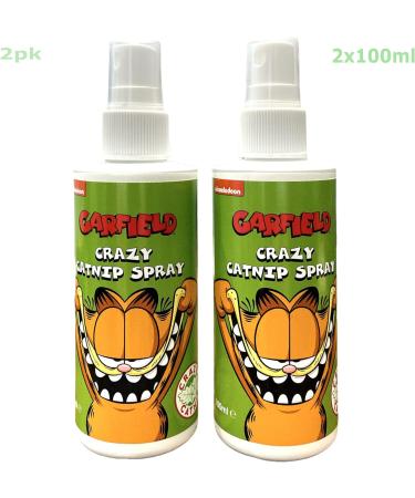 HOMELOX Garfield Crazy Catnip Spray 2 X 100ml Natural Catnip Oil Treat Dye & Alcohol Free - 2 X 100ml - Buy Online on GoSupps.com