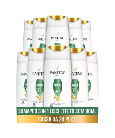 Buy Pantene Pro-V Smooth Silk Effect 3-in-1 Shampoo + Conditioner + Treatment - Frizz Control 24 x 90 ml | International Shipping - Buy Online on GoSupps.com