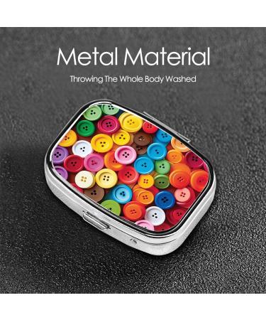 Colorful 2 Compartment Pill Case | Cute Travel Pill Organizer | Small Pill Box for Pocket & Purse | Perfect Travel Gifts - Buy Online on GoSupps.com