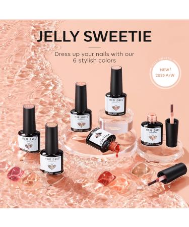 Modelones Gel Nail Polish 6 Colors Jelly Gel Polish Transparent Sheer Nude Neutral Nail Polish Soak Off UV Gel Nail Kit DIY Nail Art Salon Manicure Gifts for Women Girls Jelly Nude - Buy Online on GoSupps.com