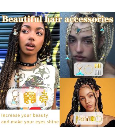 Dreadlocks Hair Jewelry Hair Accessories Coils Cuffs Rings Clip Vintage Style for Parties Film Festivals Weddings Unisex - Buy Online on GoSupps.com