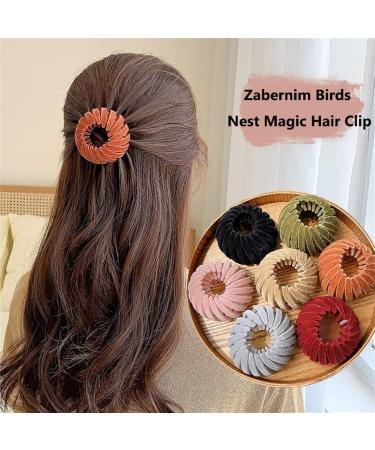 Zabernim Hair Holder Beaumoment Bird Nest Magic Hair Clip Zabernim Hair Clip Zabernim Birds Nest Magic Hair Clip Lazy Bird's Nest Plate Hairpin Birds Nest Magic Hair Clip for Women Girl (Color : 4pcs-A - Buy Online on GoSupps.com
