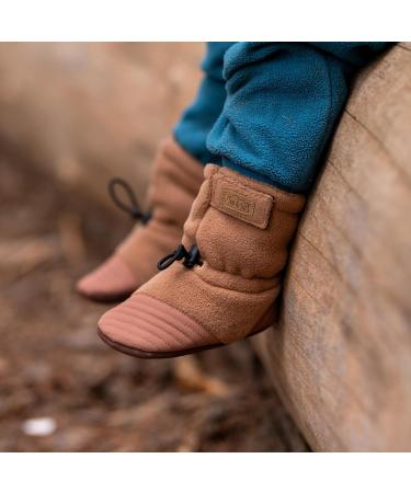 JAN & JUL Stay-On Adjustable Baby Booties for Boys | Brown Bear Small Infant Size - Buy Online on GoSupps.com