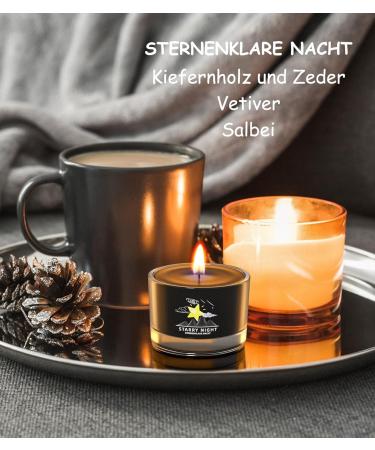 Fragrance Candles Gift Set for Women | Relaxation Gifts | 3 Glass Candles for Anxiety | Star Night Black - Buy Online on GoSupps.com