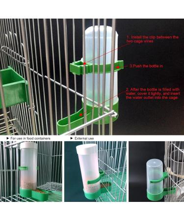 Jicyor 3-Piece Automatic Water Dispenser for Birds - Plastic Clip Feeding Bottles for Parrots & Pigeons | Perfect for Pet Cages - Buy Online on GoSupps.com