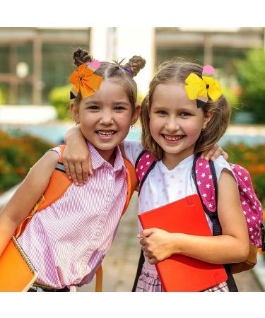 Whaline 8Pcs Back to School Bow Hair Clips - Colorful Pencil Hair Bows for Girls - Cheerleader Hair Accessories - Buy Online on GoSupps.com