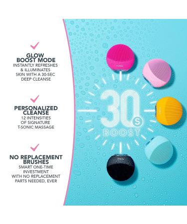 FOREO LUNA mini 3 Ultra-Hygienic Facial Cleansing Brush - For All Skin Types - Face Massager for Clean & Healthy Skin - Waterproof Pearl Pink - Buy Online on GoSupps.com