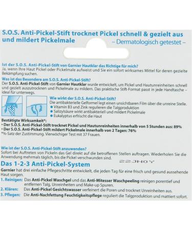  Garnier Garnier S.O.S. Anti-blemish targeted facial cleansing and blemish control works instantly antibacterial dermatologically tested gentle on skin 3 x 10 ml - Buy Online on GoSupps.com