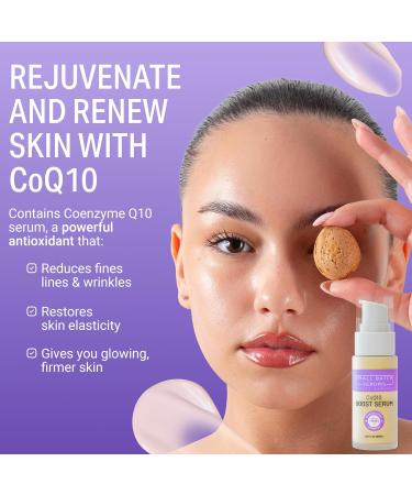 CoQ10 Pure Boost Glowing Face Serum | Anti-Aging Coenzyme Q10 Serum with Hyaluronic Acid & Vitamin E | Hydrating Facial Serum for Radiant Skin - Buy Online on GoSupps.com