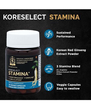 Cheong Kwan Jang Koreselect Stamina - 30 Veggie Capsules for Energy & Vitality - Buy Online on GoSupps.com