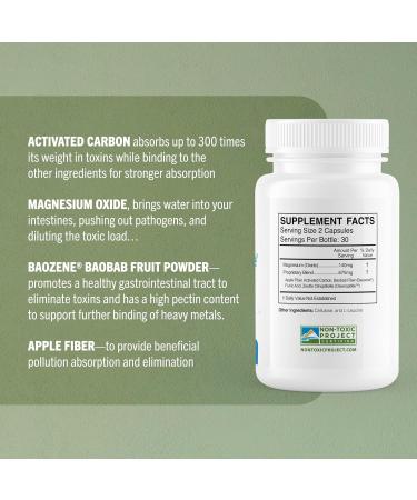 TrueCarbonCleanse - Advanced Vegan Gut Detoxifier with Organic Bamboo Activated Charcoal - 60 Non-GMO Gluten-Free Capsules for Optimal Health - Buy Online on GoSupps.com