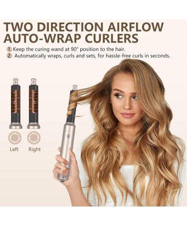 TANSHINE 6-in-1 Auto Hair Styler | Blow Dryer Brush Heat Wrap Curling Wand & Detachable Heads - International Shipping Available - Buy Online on GoSupps.com