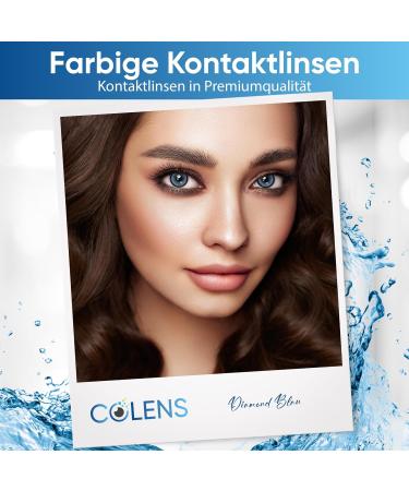 Colens Diamond Blue Contact Lenses - Annual Colored Lenses with High Opacity | Impressive Effects | Free Lens Container | Shop Now! - Buy Online on GoSupps.com