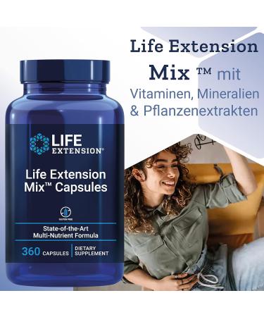 Life Extension Multivitamin Mix - 360 Capsules Gluten Free Soy Free Non-GMO Laboratory Tested for Optimal Health - Buy Online on GoSupps.com