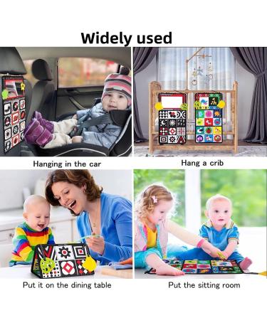 Zenovate Baby Mirror Toys - Foldable Montessori Sensory Toys for Newborns 0-12 Months | Crackling Book & Contrast Designs - Buy Online on GoSupps.com