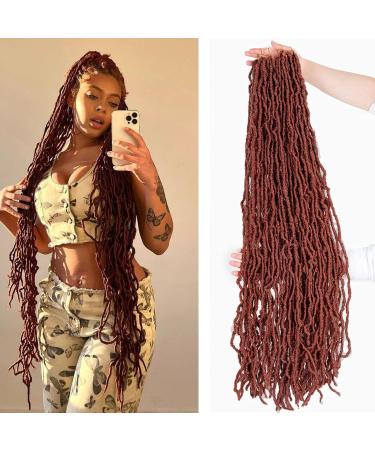 Mletulips faux Locs H kelhaar Goddess Locs H kelhaar 6 Packs Pre-Looped Soft Dreadlocks New Fuax Locs H kelhaar for women (350# 30inch) 350# 30inch