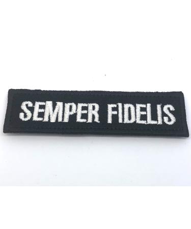 Semper Fidelis Black Embroidered Airsoft Paintball Patch