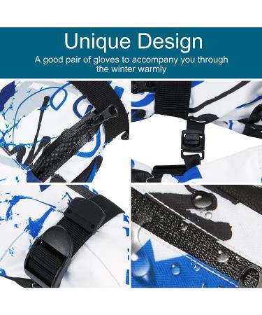 Waterproof Winter Ski Gloves for Men Women | Snowboard Snow Gloves - Medium Pink - Buy Online on GoSupps.com