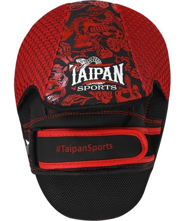 Taipan Sports Boxing Mitts for Muay Thai, Kickboxing, MMA Training - Red | Kids, Men & Women - with Drawstring Bag (Pair) - Buy Online on GoSupps.com