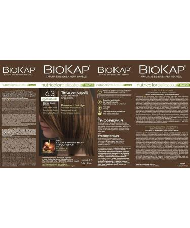 BIOS LINE SpA BIOKAP Nutricolor Delicato Rapid hair color without ammonia makes the hair soft hair color with 10 minutes processing time 135 ml 63 dark blond gold - Buy Online on GoSupps.com