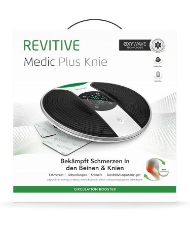 Revitive Medic Plus Knee Circulatory Stimulator | Relieve Leg Pain & Swelling | Medication-Free Solution in Black White & Green - Buy Online on GoSupps.com