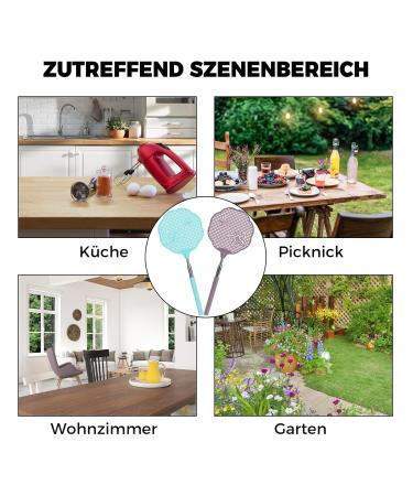 Buy Takuza Fly Gossip - 2-Piece Pest Control with Integrated Mosquito Scraper | Effective Against Flies Wasps & Mosquitoes (Green & Purple Flower Shape) - International Shipping - Buy Online on GoSupps.com