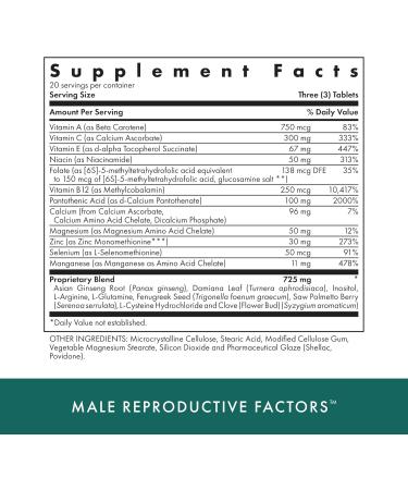 MICHAEL'S Health Naturopathic Programs Male & Female Reproductive Factors Couples' Pack - 60 Vegetarian Tablets Per Bottle - Nutrients for Conception Support - 20 Servings Per Bottle - Buy Online on GoSupps.com