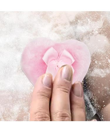 Makeup Powder Puff | Bowknot Heart Powder Puff - Body Powder Puff for Dusting Powder Baby Women Powder Puff for Bath and Travel Pink - Buy Online on GoSupps.com