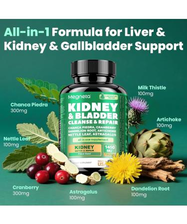 Magnesium Potassium Vitamin D3 K2 10000IU Supplement and Liver & Kidney Cleanse Detox & Repair Support Supplement - Buy Online on GoSupps.com