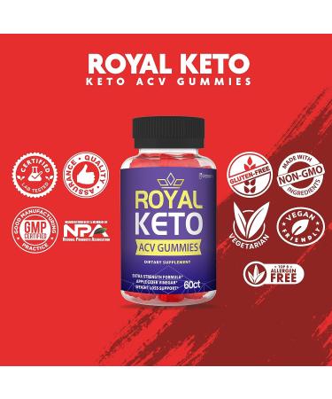 GREENVIFY Royal Keto ACV Gummies - Shark Keto Approved 1 Extra Strength Formula for Weight Loss & Detox (60 Gummies) - Buy Online on GoSupps.com