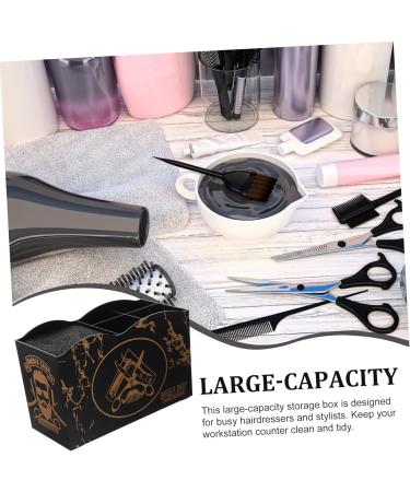 Fomiyes 3-Pack Hair Cutting Shear Stand & Organizer | Salon Styling Tools Storage Box | Durable Plastic | 17.4x11.5cm | Black - Buy Online on GoSupps.com