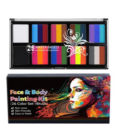 Halloween Face and Body Paint for - Water Based Face Paint Water Soluble Pigment | 26 Colors Pigment Powder for Face Paint Christmas Paint Kit Hallow