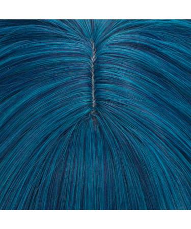 FVCENT 27 Teal Curly Synthetic Wig with Bangs for Women & Girls Charming Style & Comfort - Buy Online on GoSupps.com