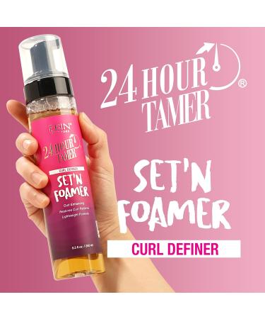 24 Hour Tamer Set'n Foamer Curl Definer 8.5oz/ 250ml - Define Curls & Waves Enhance Volume & Shine Soft Finish with Lightweight Texture Restoring Curl Patterns Nourishes Curls No Flake 8.5 Fl Oz (Pack of 1) Curl Definer - Buy Online on GoSupps.com