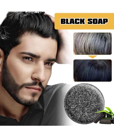2 Pieces Anti Gray Bar Anti Grey Bar Anti-Gray Bar Anti Gray Bar for Men black soap for deep cleaning hair black soap against gray hair (With Foaming Net 2) - Buy Online on GoSupps.com