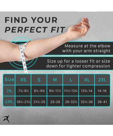 Rymora Fitness Elbow Brace - Compression Support Sleeve for Tendonitis, Tennis Elbow, and Golf Elbow Treatment - Ideal for Weightlifting & Weak Joints - Reduce Joint Pain - Slate Grey, Size Small - Buy Online on GoSupps.com