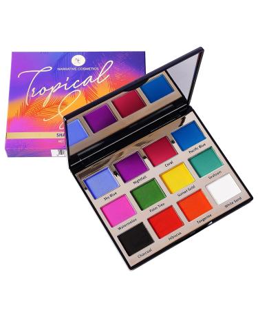 Narrative Cosmetics Tropical Sunset Eyeshadow Palette - 12 Highly Pigmented Colors | Professional Talc-Free Eye Makeup - Buy Online on GoSupps.com