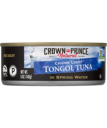 Crown Prince Natural Tongol Tuna Chunk Light in Spring Water 5 oz - Low Calorie, High Protein - Buy Online on GoSupps.com