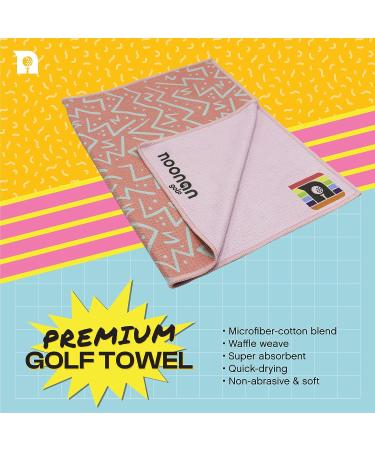 Noonan Golf Towel - Premium Microfiber with Carabiner Clip | 24x15 | Golf Accessories for Men & Women | Fun & Unique Designs - Buy Online on GoSupps.com