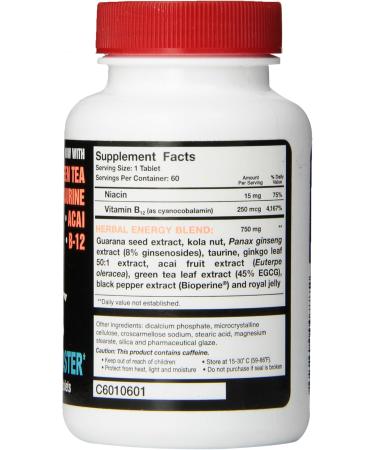 UP Your Gas Herbal Energy Blaster Tablets - 60 Count | Boost Energy Naturally - International Shipping Available - Buy Online on GoSupps.com