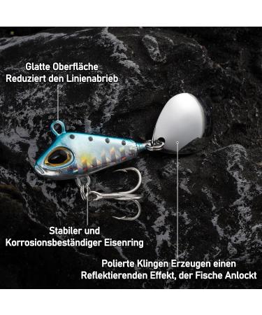 Dr.Fish Jig Spinner 6g/10g/22g - Versatile Spintail Jig for Pike Zander & Trout | Freshwater & Saltwater Fishing Lures in Various Colors - Buy Online on GoSupps.com